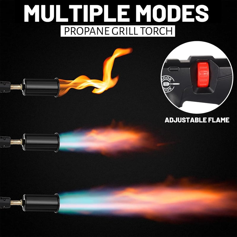 KookCook Propane Cooking Torch Head Food Grill Torch Gun Charcoal Wood Grills Lighter Campfire Starter Camp Chef Blow Torch for Cooking Sous Vide Flame Thrower Kitchen Blowtorch BBQ Searing Steak Flamethrower - Image 3